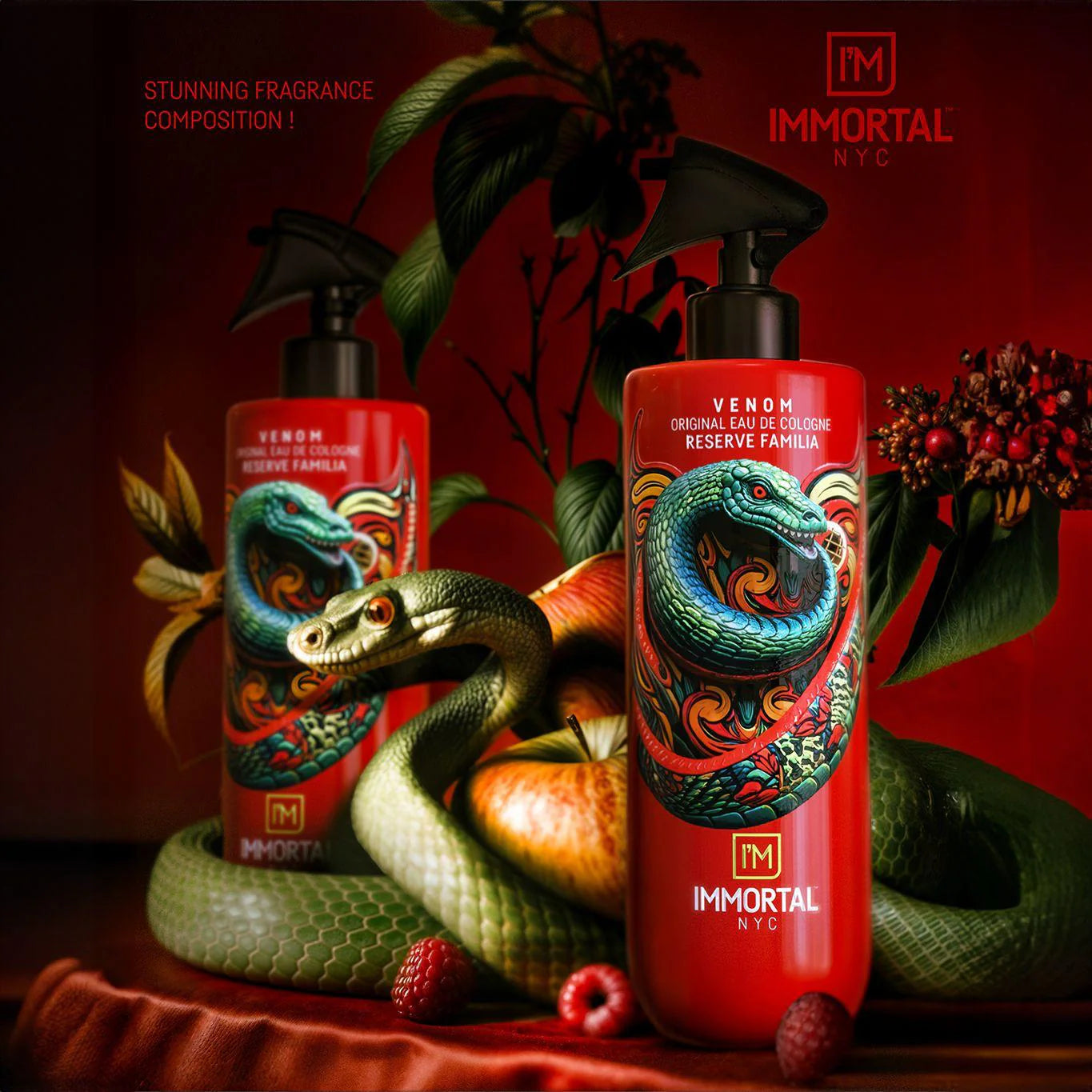 Immortal NYC Reserve Venom Eau de Cologne, muška kolonjska voda i losion nakon brijanja.