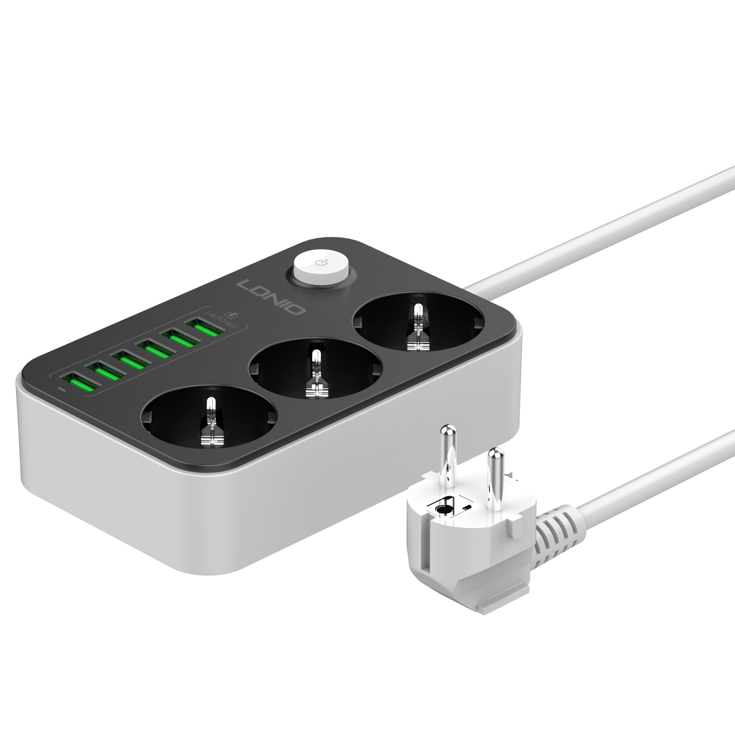 Produzni kabel LDNIO SE3631 3 uticnice 6xUSB 2m X10